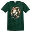 Ram Head Fire Artistic T Shirt Wild Animal Graphic Tee Fire Design