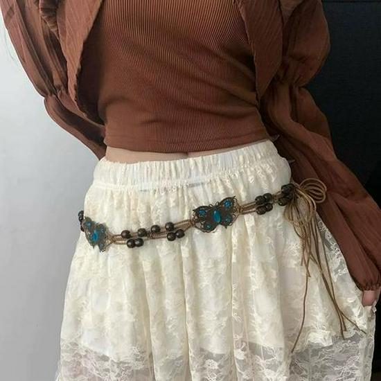 Bohemian Tassel Woven Belt - Women's Casual Exotic Korean Style Waist Ornament