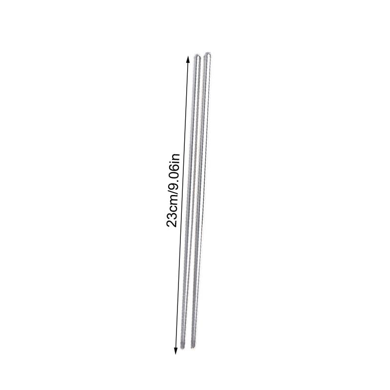 Stainless Steel Chopsticks Reusable Household Round Metal Chop Sticks Japanese Sushi Food Stick Kitchen Tableware Cutlery