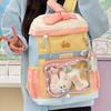 Schoolbag Japanese backpack candy contrasting colors Japanese ins toffee student schoolbag star college class backpack sweet wind