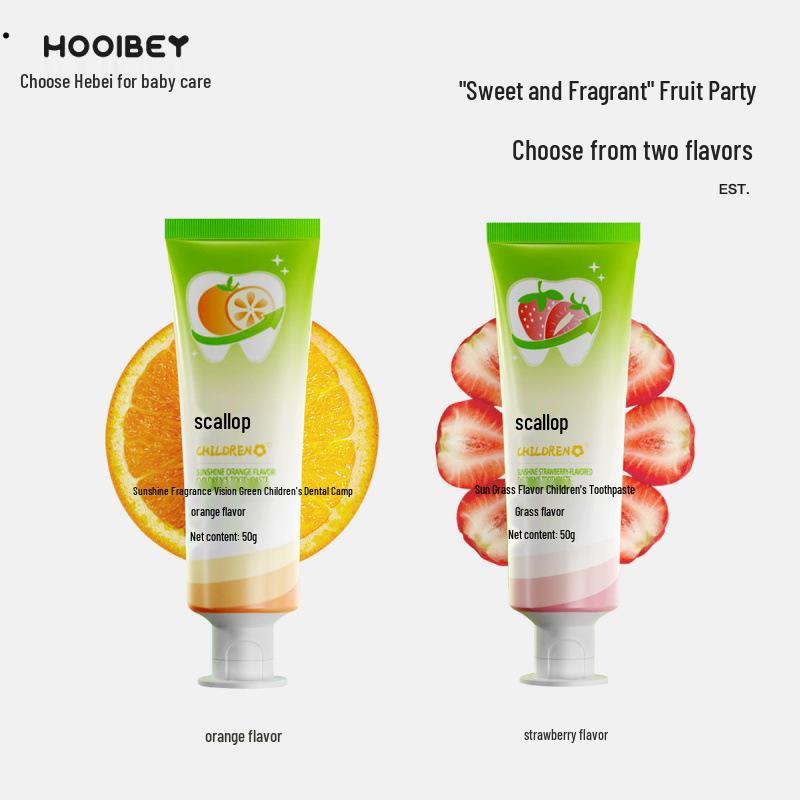 Hebei Kids Fruit-Flavored Toothpaste with Olaflur for Gum Protection & Stain Removal, Non-Spicy