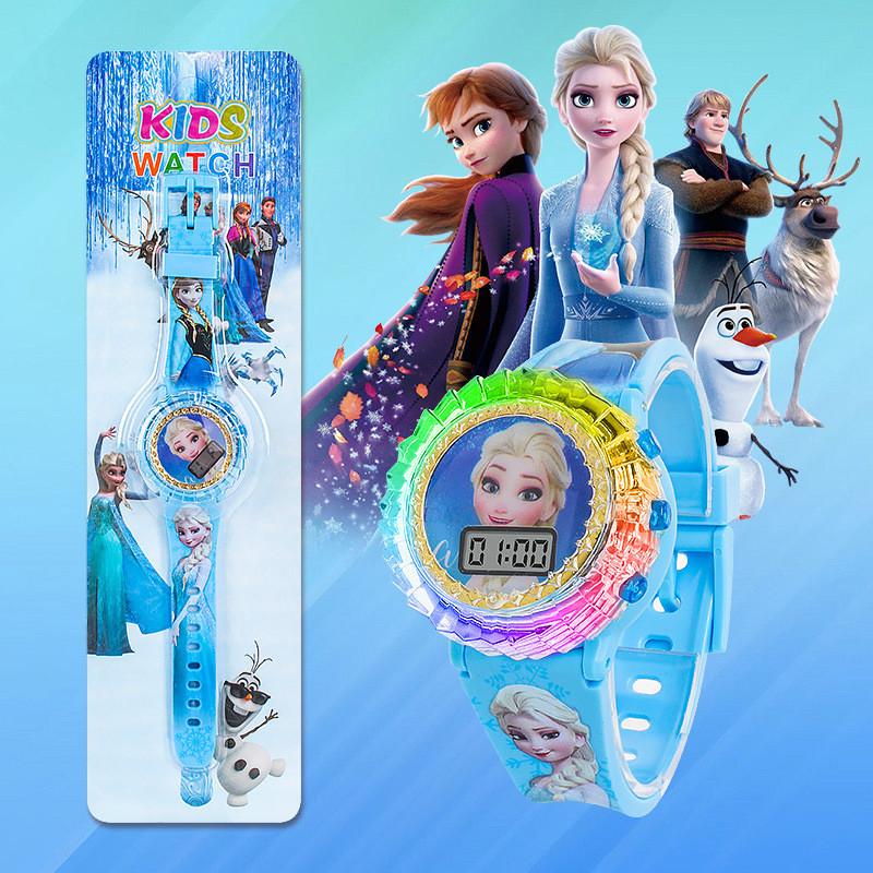 Kinder Cartoon LED Uhr mit Iron Man Batman Frozen Hello Kitty Design für Schulkinder