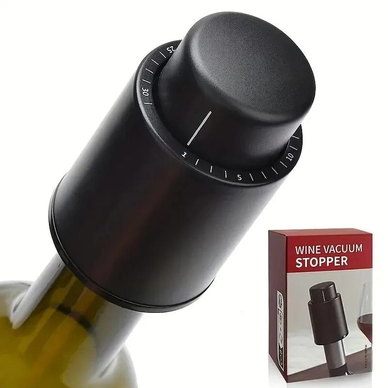 

Vacuum Pump Wine Saver Cap Stopper Date Scale Record Retain Preserver for Wine Bottles Corkscrew Kitchen Kitchen Tools Supplies