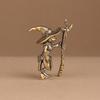 Statuie Broască Vrăjitor din Alamă Vintage Ornament de Birou Metal Figurine Drăguțe Miniaturi Decor Acasă și Birou Ornamente Auto