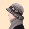 Winter Mother's Hat for The Elderly Thickened Warm Basin Hat  Middle Aged and Elderly Grandmother's Knitted Cotton Hat  Old Lady's Woolen Hat