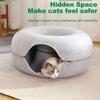Cat Tunnel Bed for Indoor Cats Cat Toy Donut Cat Bed Durable  Dual-Function Design Scratch