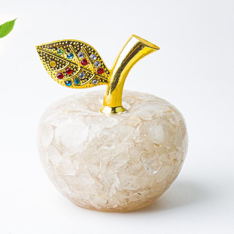 

Resin Crystal Apple Figurine For Home Office Decor Gift For Teens Collectors Style A