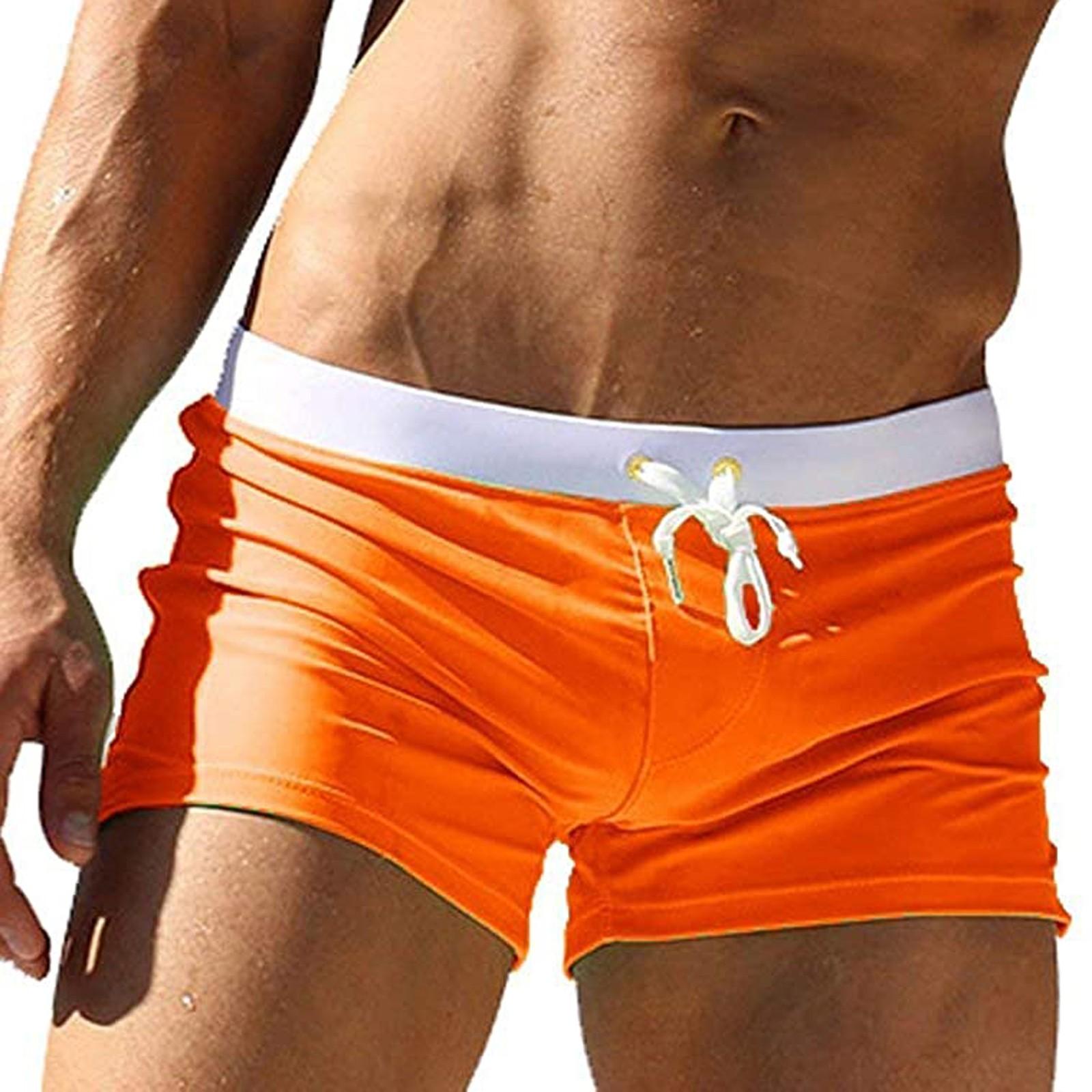 

Чоловічі однотонні пляжні шорти на підошві, які швидко висихають, із задньою кишенею S помаранчевий