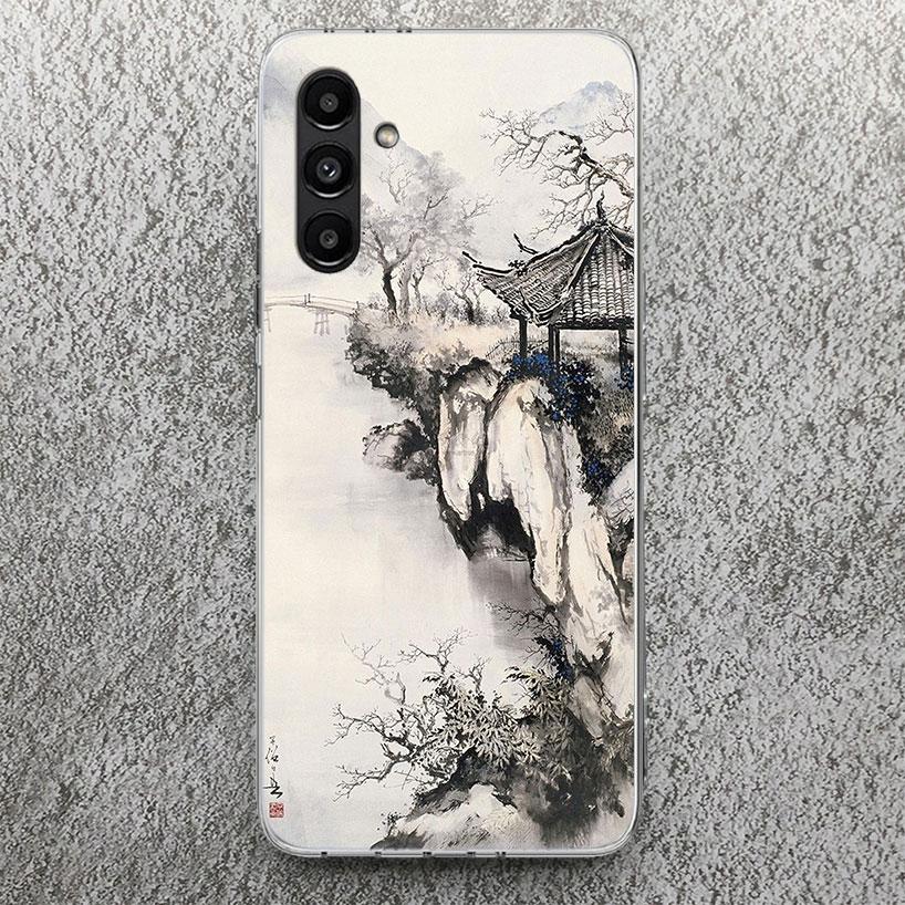 Chinese Style ink Painting Art Phone Case For Samsung Galaxy A17 A16 A56 A15 A55 A14 A54 A13 A53 A36 A35 A34 A33 A26 A25 A24 A23