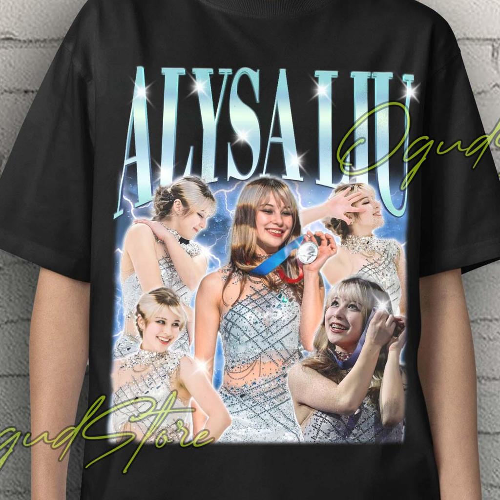 Alysa Liu Ice Skate Graphic T-Shirt, Vintage Style Apparel