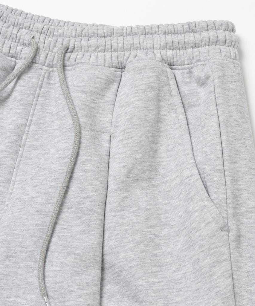 XOX Brushed Fleece One-Pleat Wide Sweatpants [M/Grey]