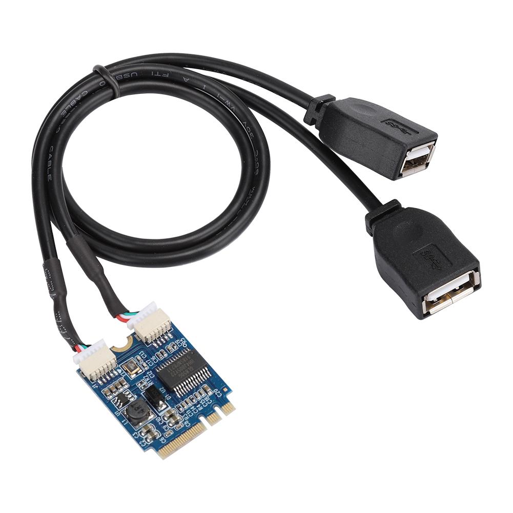 

M.2 NGFF to USB Riser Card KEY A E to Double Port USB2.0 Interface Expansion Card Cable Adapter