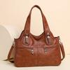 Soft Leather Large-capacity Handbag Bag Fashionable Retro Shoulder Messenger Bag