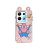 KEYSION Cute Ear Cartoon Case for Infinix Note 30 4G with Lanyard Soft Silicone+PC Shockproof Phone Cover for Infinix Note 30 5G