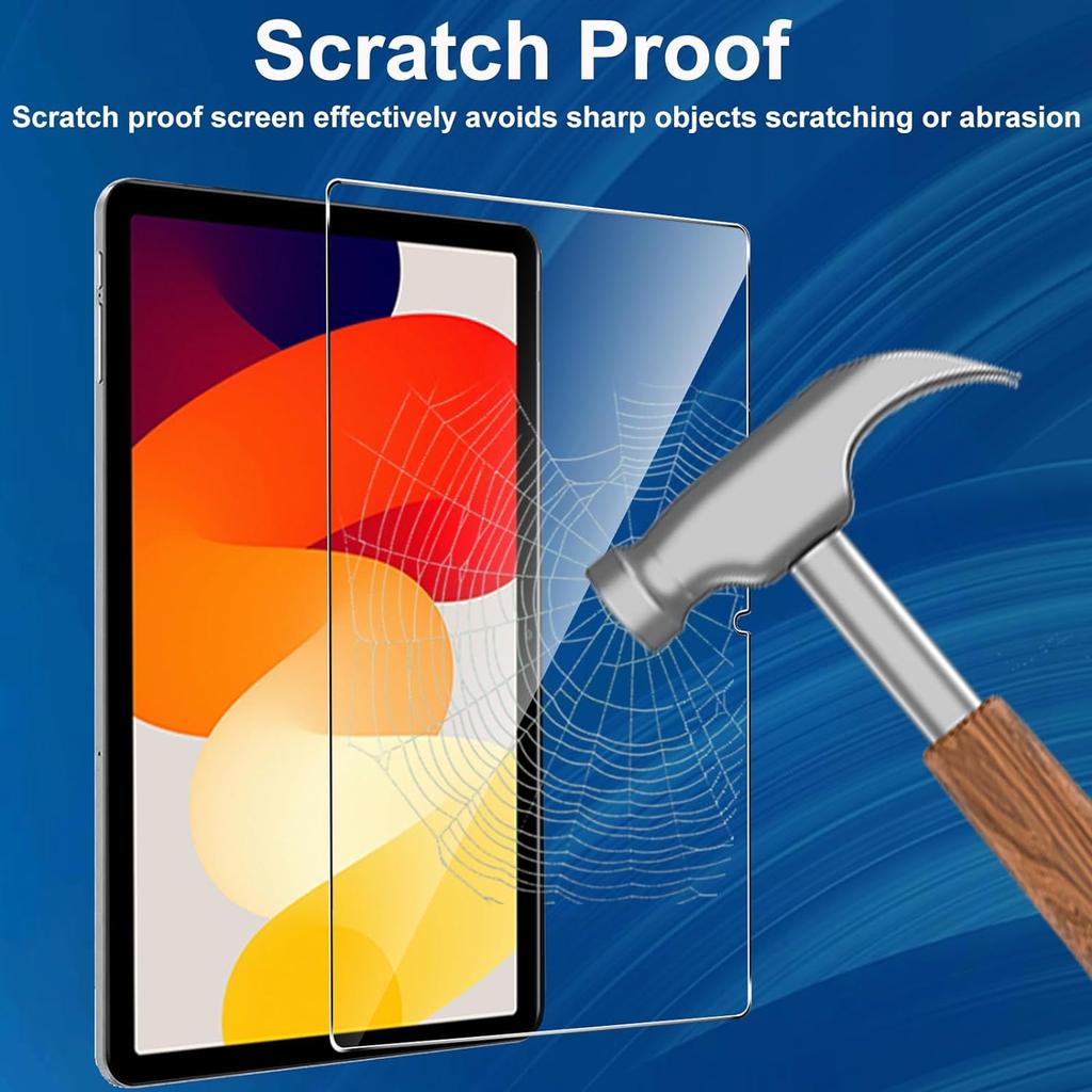 For Xiaomi Redmi Pad SE TPU Case Anti-drop Cover+2Pcs Tempered Glass Tablet Screen Film