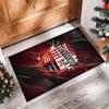 Brentford Football Print Crystal Velvet Rug, Comfortable Water Absorbent Non Slip Indoor Floor Carpet