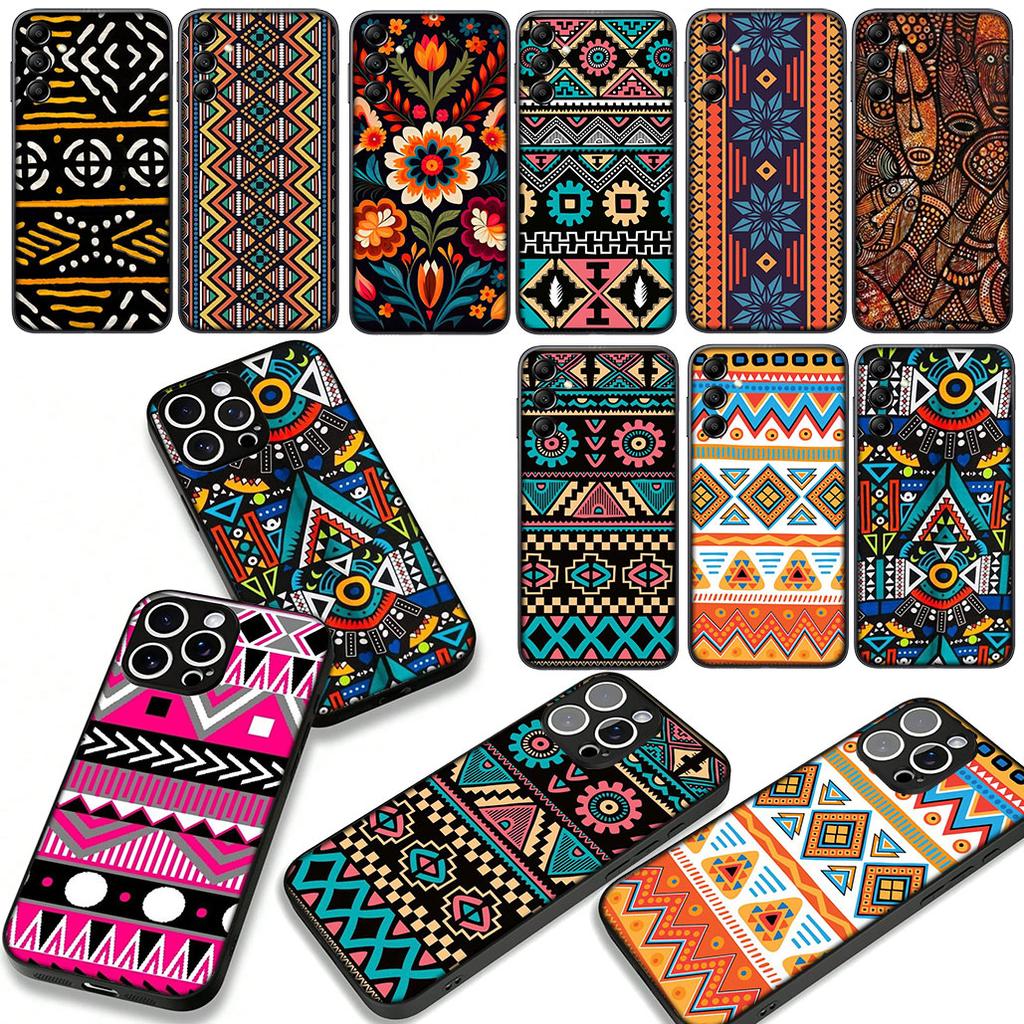 African Wax Aztec Tribal Tribe Colorful Phone Case for Huawei P30 P20 P10 Mate 10 20 Pro Lite Y9A Y8S P Smart Y7 Y9 Prime Y6