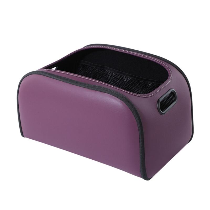 High Quality Leather Auto Storage Box For Front Seat Back Offering Spacious Design And Sturdy Mixed Construction