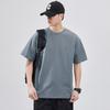 Men Color Block Drop Shoulder Short Sleeve T Shirt Casual Loose Fit Summer Top