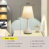 Nordic Touch Stoff Tisch Lampen LED Moderne Schlafzimmer Nacht Lichter Schwarz Weiß Lampenschirm Studie Schreibtisch Dekoration Beleuchtung Leuchten