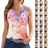 Bayan Tank Top V Yaka Temel Rahat Baskı Dökümlü Yaz Kolsuz Derin Yan Kesim Kadınlar için Tops
