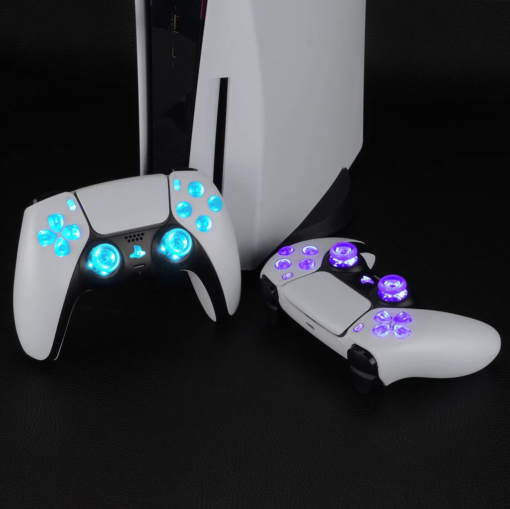 This is not a but an eXtremeRate DTF V3 LED Kit for the PS5 controllers and featuring multicolor illuminated share and home face controller, (Clear)
