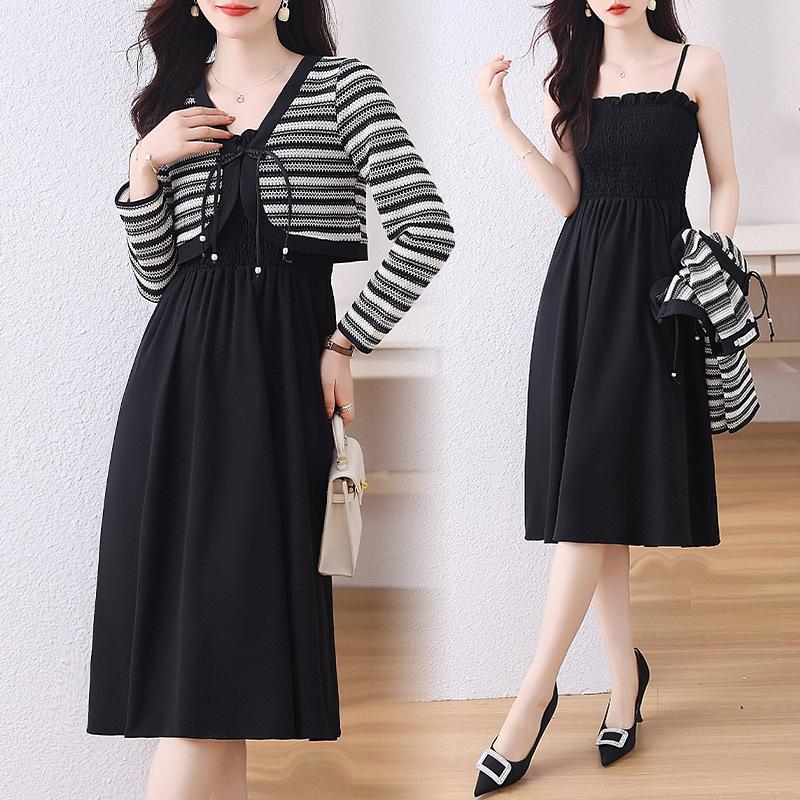 

Осень новый вязаный платок темперамент модное платье комплект из двух частей XXL хаки