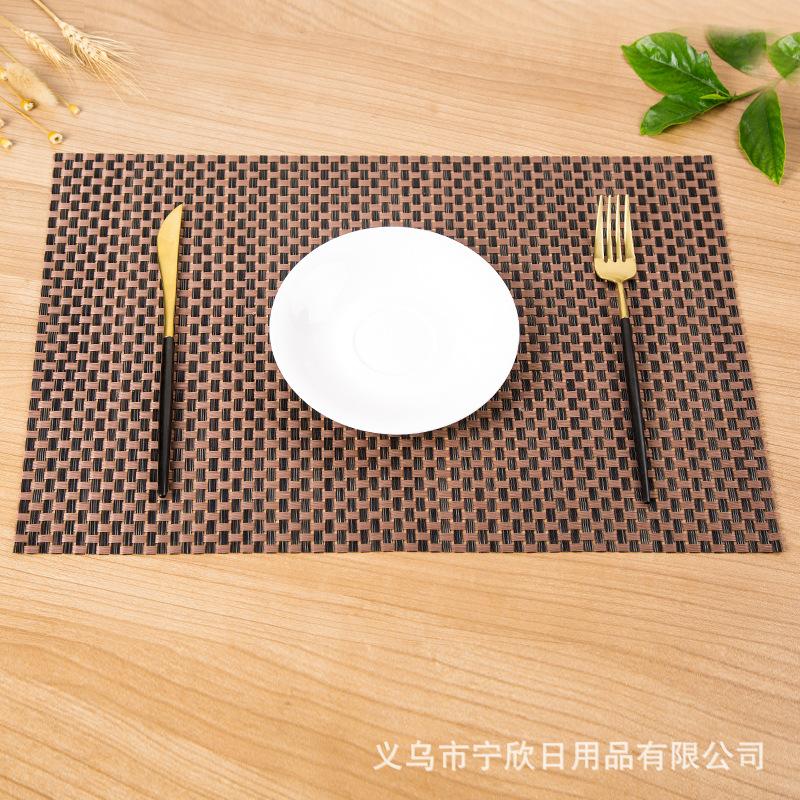 Simple and environmentally friendly Teslin PVC thermal insulation mat Western dining mat Easy to wash quick-drying non-slip hotel restaurant mat