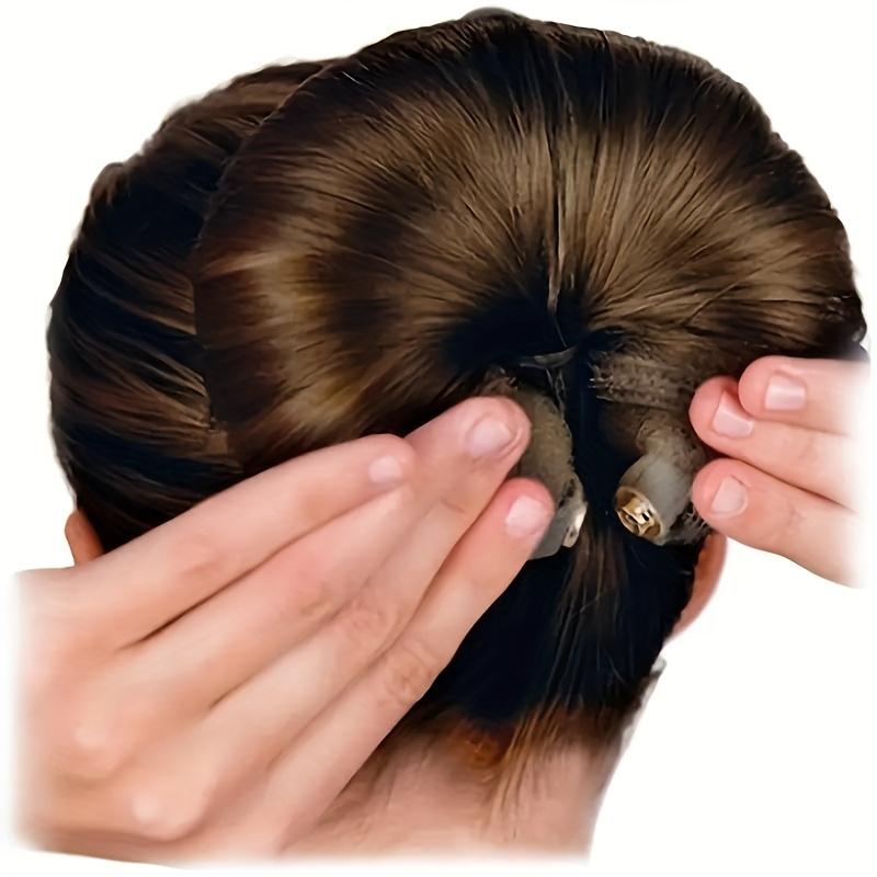 1PC Elegant Retro Mesh Bun - Hollow Hair Band for Classic Disc Hair, DIY Foam Bun Tool with Snap Button