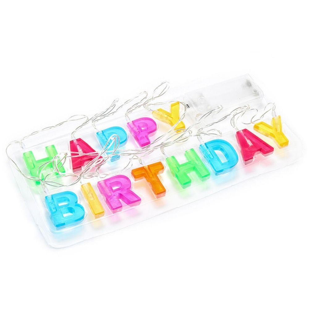 Colorful Color LED Letter Lamp Romantic Birthday Party Decorative Lights  For Birthday Party Decor