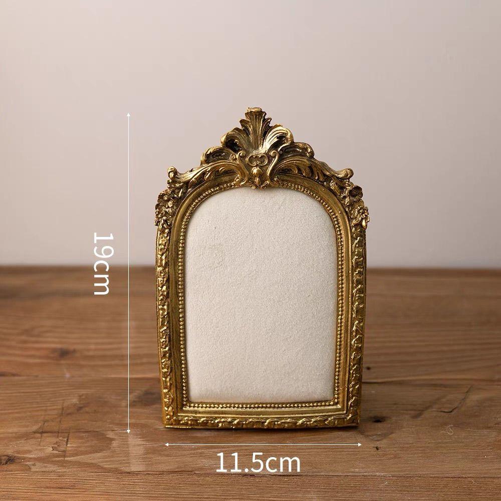 

Luxury Vintage Jewelry Display Frame - Velvet Soft Gold Green Stand for Necklace Earring Storage, Elegant Retro Organizer,Gift