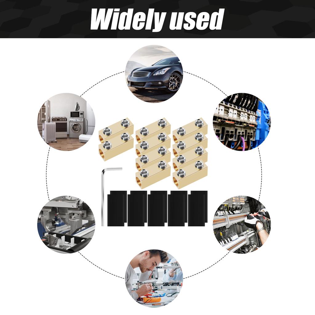 10Pcs Wire Connector Nut Kit 60A/80A Copper Splicing Wiring Connector Waterproof Circuit Wire Connecting Terminal for Automotive