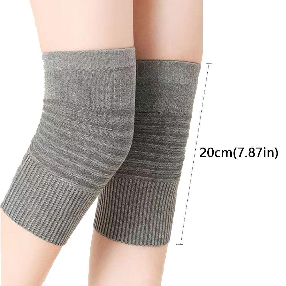 Cotton Knee Warmers Knitted Stretch Fit Knee Protector Sleeve Soft Thermal Knee Brace Pads Suitable for Old Cold Legs