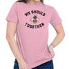 We Should Be Together Valentine S Bee Pun Womens Graphic Crewneck T Shirt Tee