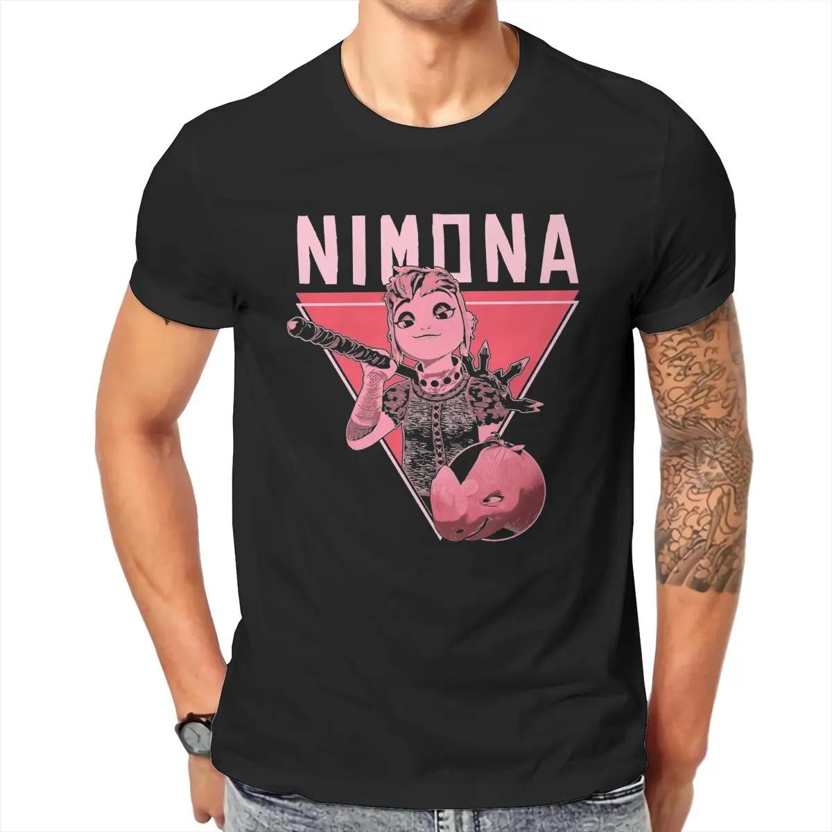 

Nimona Medieval Hero Shapeshifter Retro T Shirt for Men Cotton T-Shirt O Neck Tees Short Sleeve Clothing Graphic Printed 4XL
