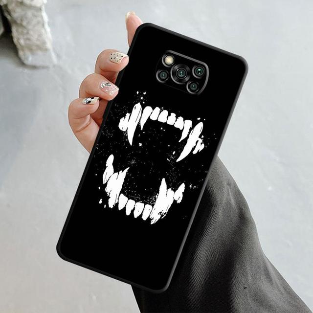 Terror Demon Smile Teeth For Xiaomi Poco X3 Nfc X4pro X5 M3 For Mi 12 13 11 10 10t 8 Note10 Lite 11ultra 11t Pro F1 Cover