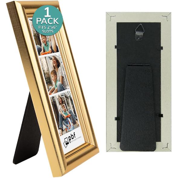 PBF Photo Booth 2x6 Strip Frame With Stand | Premium Designer Photobooth Picture Frame (Gold) 1