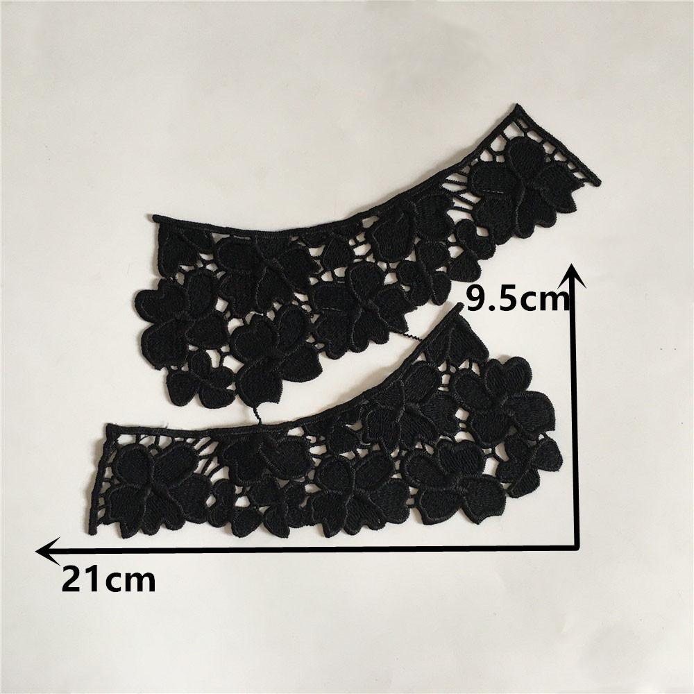 

Black And White Neckline Lace Fabric DIY Hollow Lace False Collar Embroidery Applique Decoration Clothing Sewing Accessories