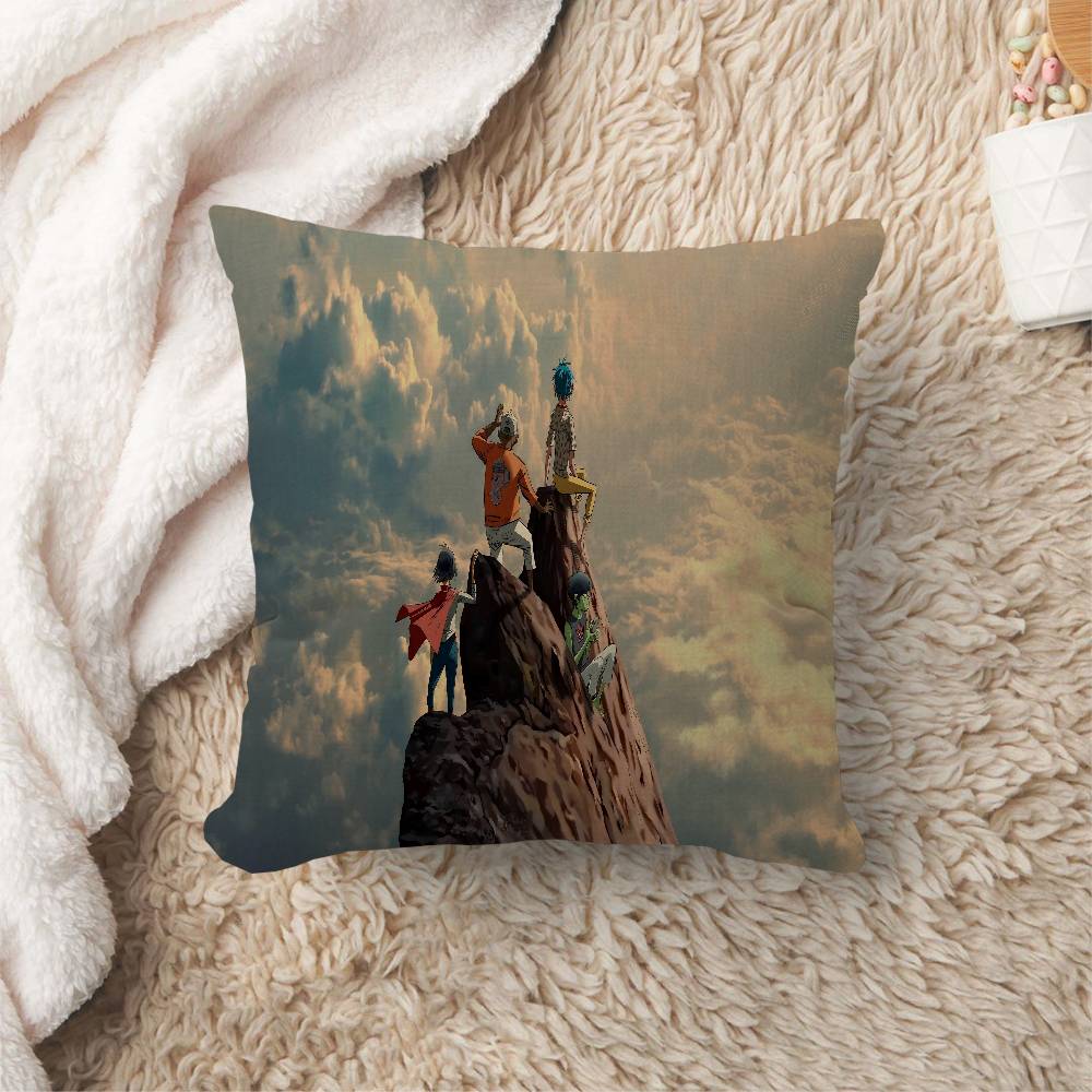 Music Cool Band G-gorillaz Cushion Cover Pillowcase Upholstery Sofa Throw Pillow Home Decor Pillowcas