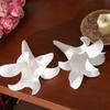 5pcs DIY Craft Artificial EVA Flower Elegant Realistic Hanging Flower Head White Handmade Wedding Flower Wall Stage Layout