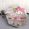 Happy Birthday My Melody Automatic Open/CloseUmbrella-CuteUmbrella with Cute Design, Portable 3-Fold Compact Umbrella for Men & Women, Valentine's Day