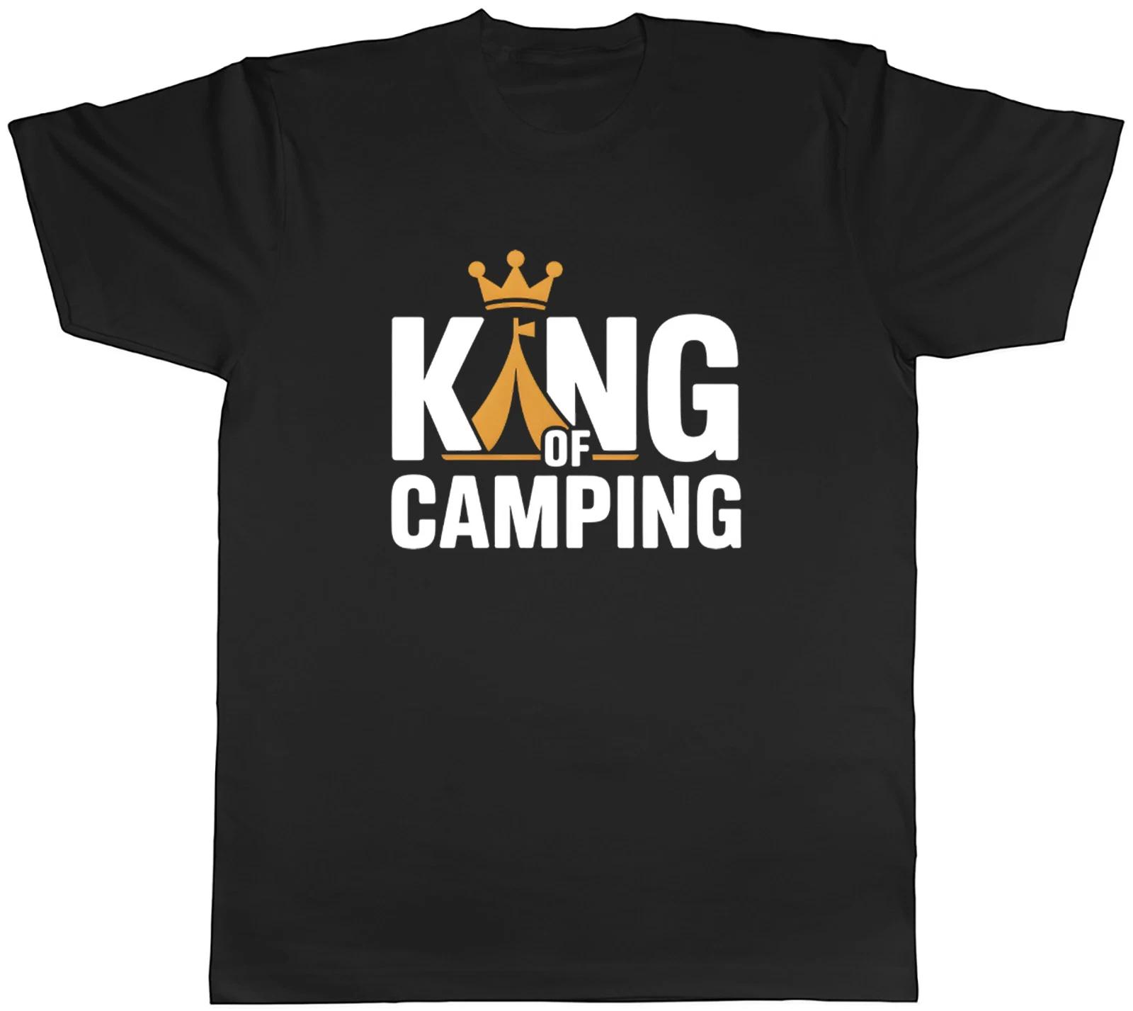 King of Camping Tent Crown Mens T-Shirt Tee Gift Top XXXL