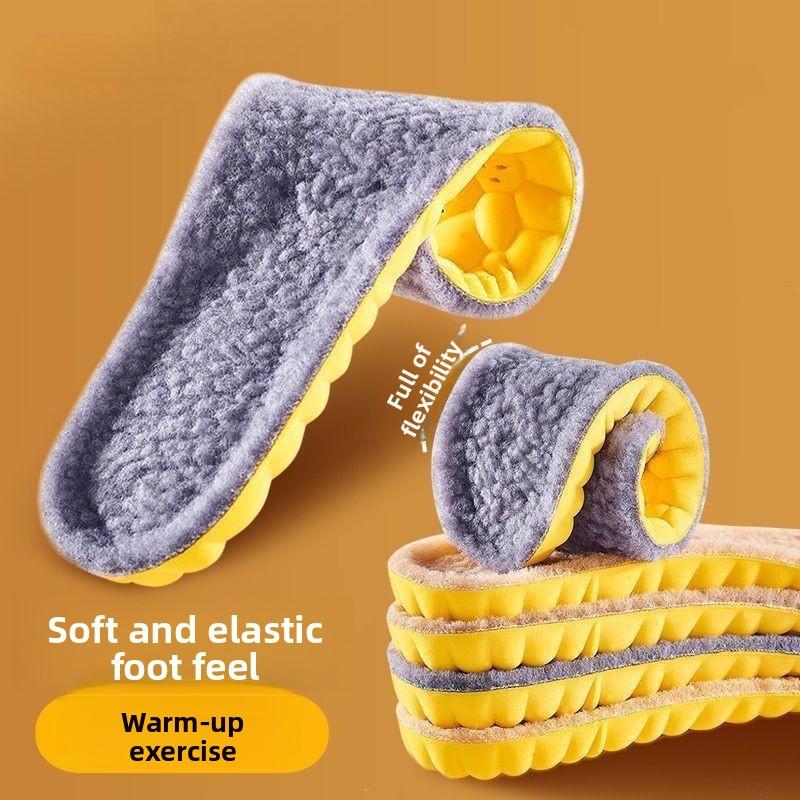 Winter Warm Insoles, Super Soft Insoles, Sports Fleece Thickened Height-increasing Insoles, Plush Insoles