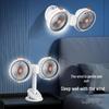 Dual-Headed Smart Clip & Wall-Mount Fan, Portable Low-Noise Circulation Desktop Fan for Home
