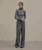 NORMOR Draping High Neck Knit Gray