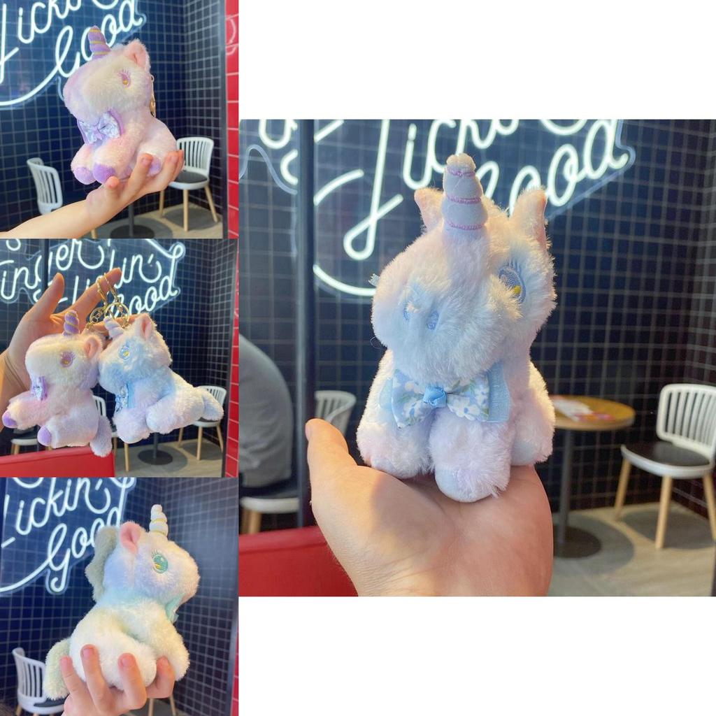 Unicorn Plush Keychain With Bow Decoration And Bright Colors For Kids And Collectors