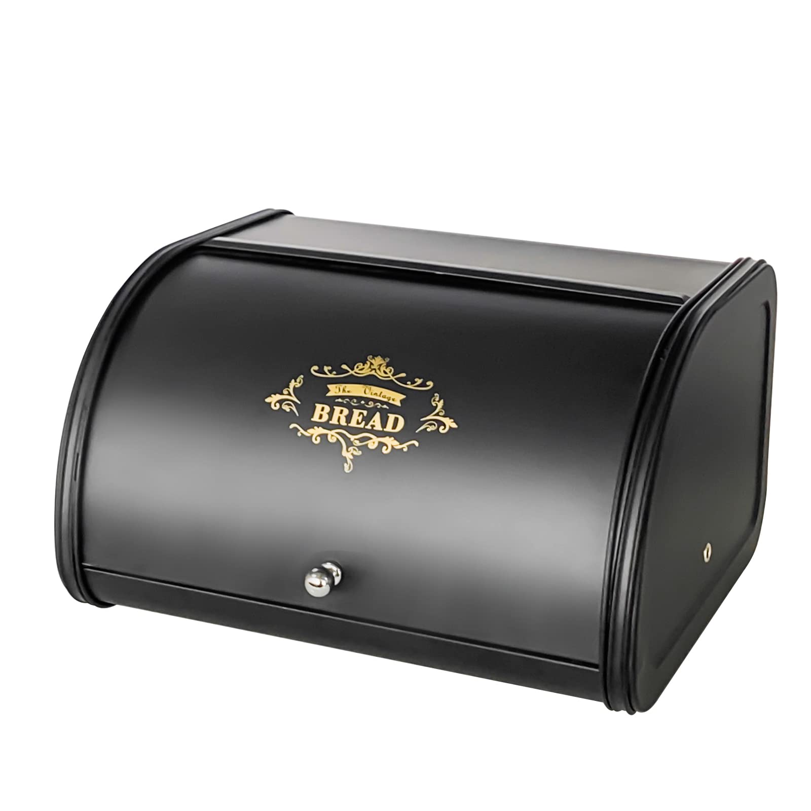 

SOTECH Bread Case, Sliding Door, Food Grade, Lightweight, Home Kitchen Outdoor Picnic Bread Box (Cute Black Storage Box)