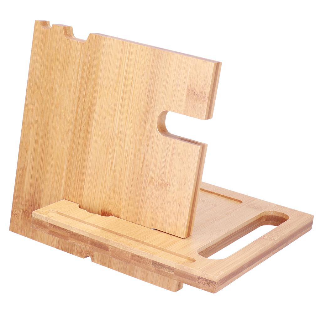 Wood Mobile Phone Holder MultiFunctional Wallet Storage Box for Home Office Living Room