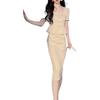 2026 Summer Elegant Women's Square Neck Slimming Skirt Set