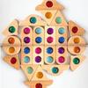Large Wooden Fairy Tale Windows Blocks with Sparkling Stone Acrylic Toy Gems Transparent Window Stacking Blocks for Children